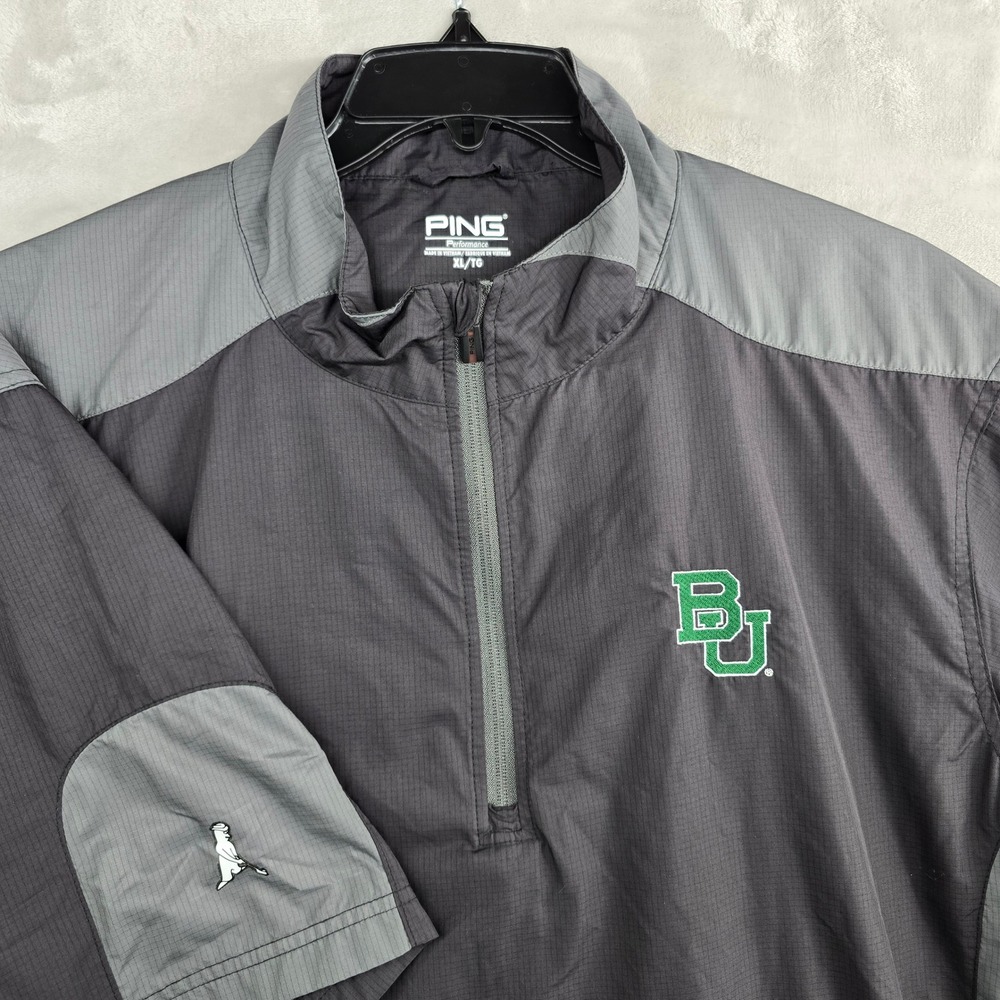 Ping Performance Baylor Bears Golf Pullover‎ Jacket XL Quarter Zip Short Sleeve